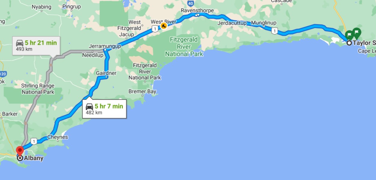 Esperance to Albany