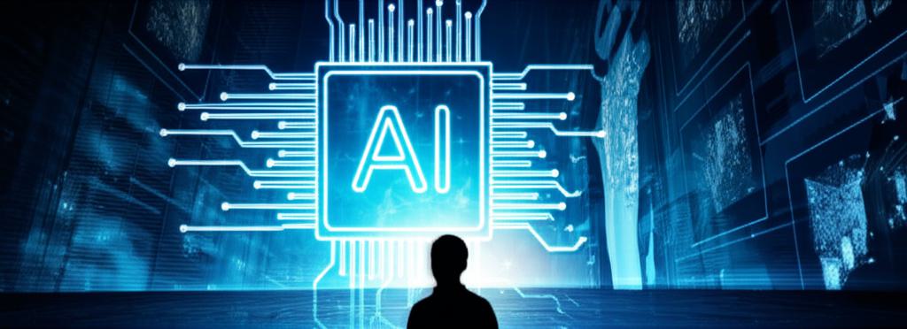 혁신적인 인공지능 모델 키미 K2를 상징하는 빛나는 신경망과 그를 바라보는 개발자의 실루엣이 어우러진 미래지향적인 이미지