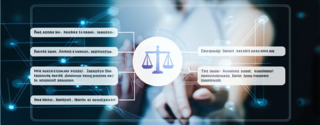 다양한 관점과 균형 잡힌 정보를 보여주는 AI 챗봇 인터페이스의 모습. 공정성과 중립성을 상징하는 시각적 요소들이 섬세하게 표현되어 있으며, 디지털 기술과 사회의 상호작용을 나타내는 배경이 돋보인다. AI의 정치적 편향성을 줄이기 위한 노력과 미래를 상징하는 이미지.